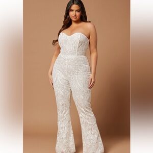 Unworn white jumpsuit